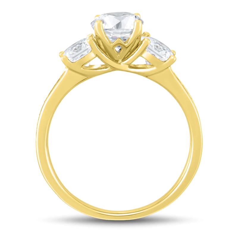 Lab Grown Diamond Engagement Ring in 14K Yellow Gold &#40;2-1/4 ct. tw.&#41; – Image 2 of 3