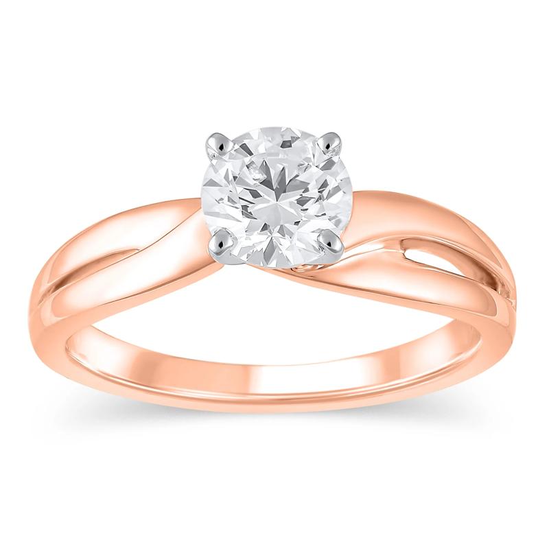 Open Crossover Semi-Mount Engagement Ring in 14K Gold &#40;Setting Only&#41; – Image 1 of 6