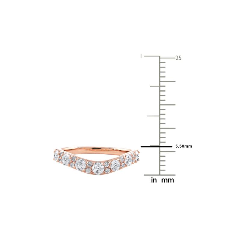 Lab Grown Diamond Contour Band in 14K Rose Gold (3/4 ct. tw.) – Image 7 of 7