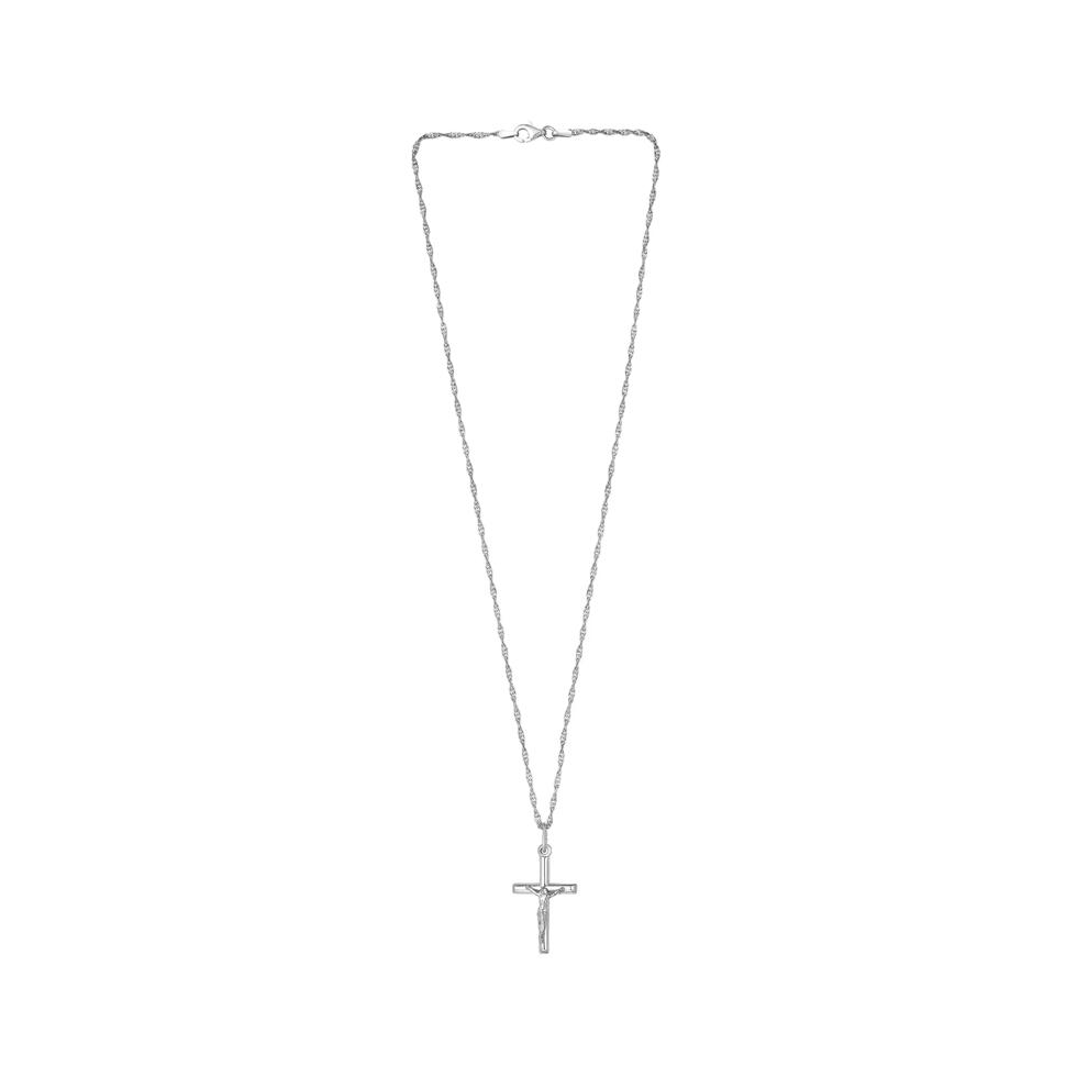 Crucifix Pendant Necklace in Sterling Silver – Image 2 of 2