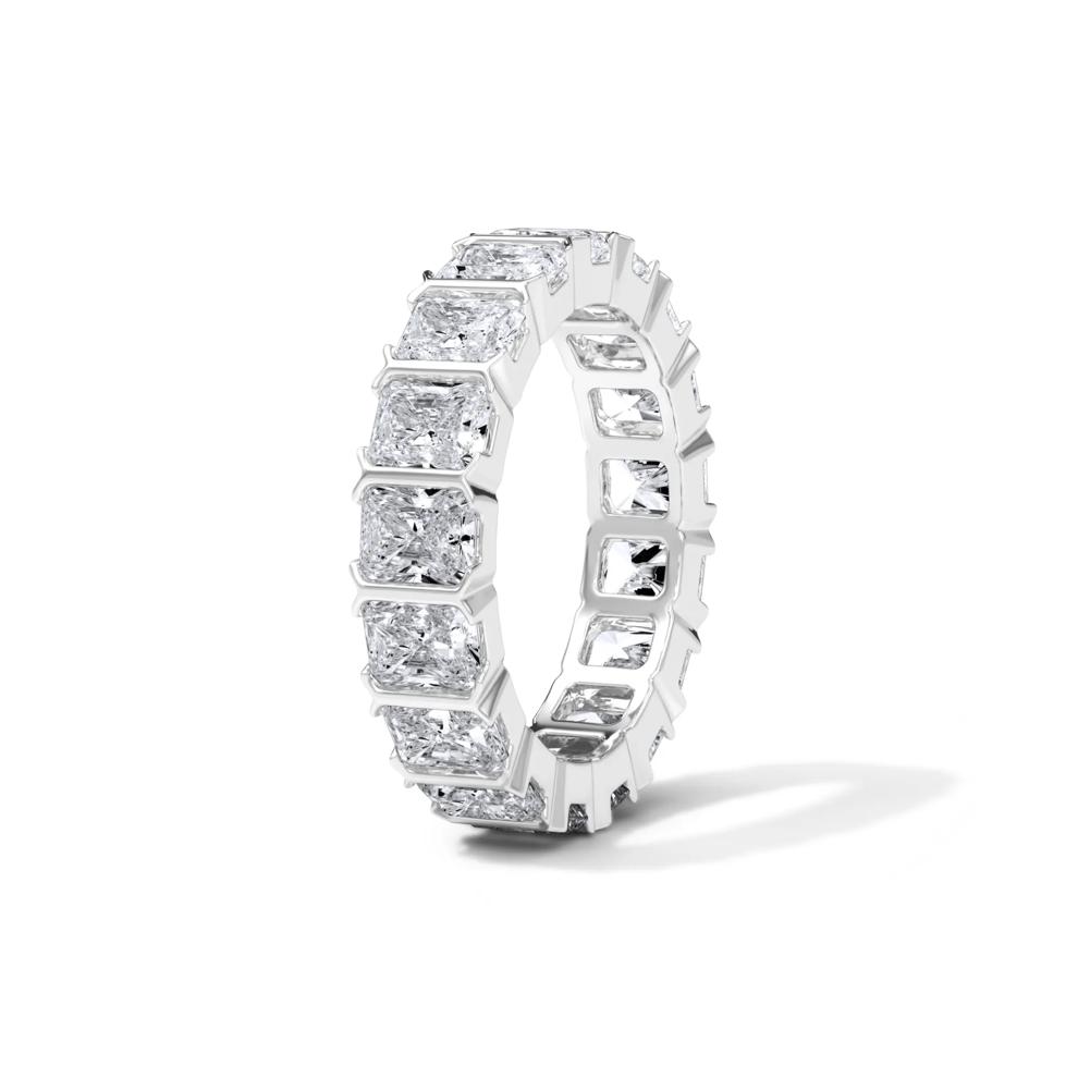 Lab Grown Diamond North-South Half Bezel Eternity Band in 14K White Gold (5 ct. tw.) – Image 3 of 4