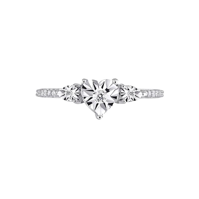 1/7 ct. tw. Diamond Promise Ring in Sterling Silver – Image 1 of 5