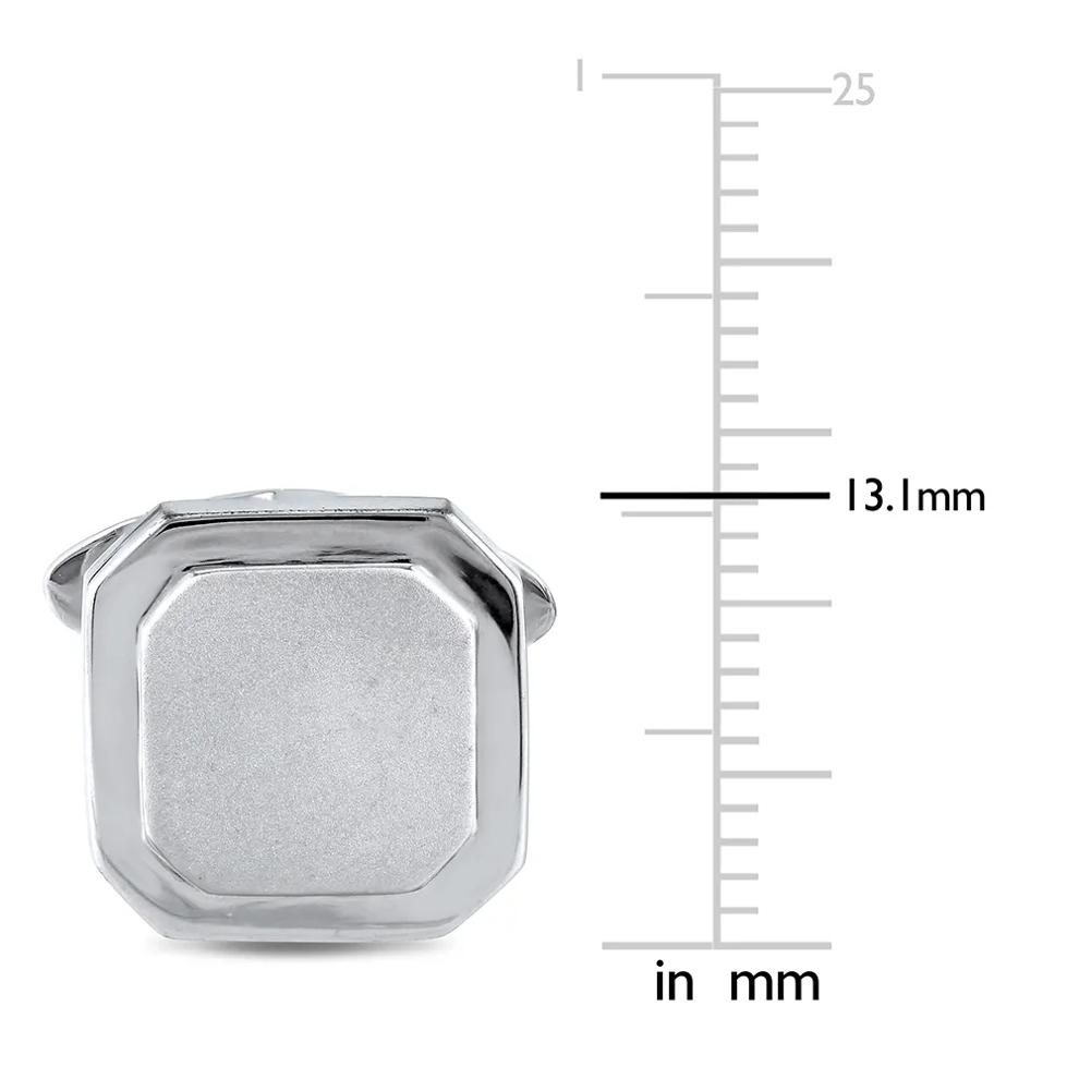 Men&rsquo;s Classic Cufflinks in Sterling Silver – Image 2 of 3