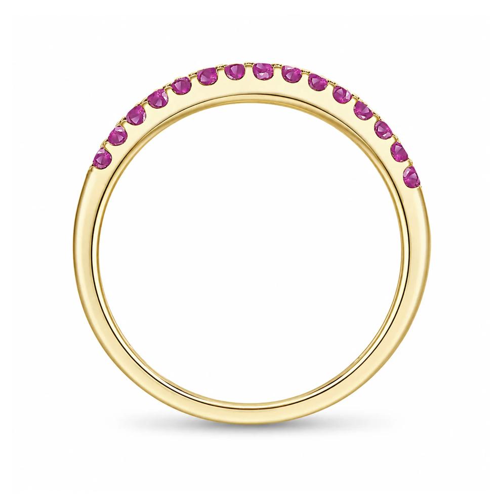 Ruby &amp; Diamond Ring in 10K Yellow Gold (1/3 ct. tw.) – Image 3 of 4