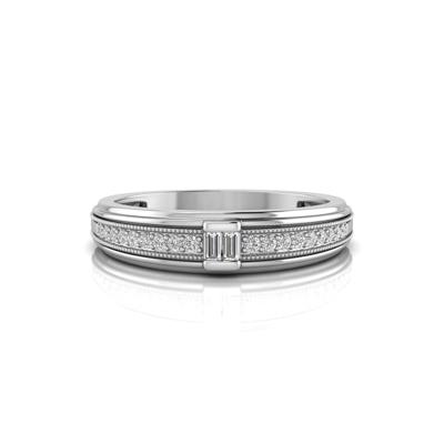 Men's Diamond Ring in 10K White Gold (1/7 ct. tw.)