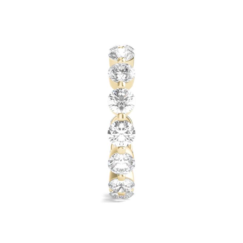 Round-Cut Diamond Shared Prong Eternity Band in 14k Yellow Gold &#40;3 ct. tw.&#41; – Image 3 of 3