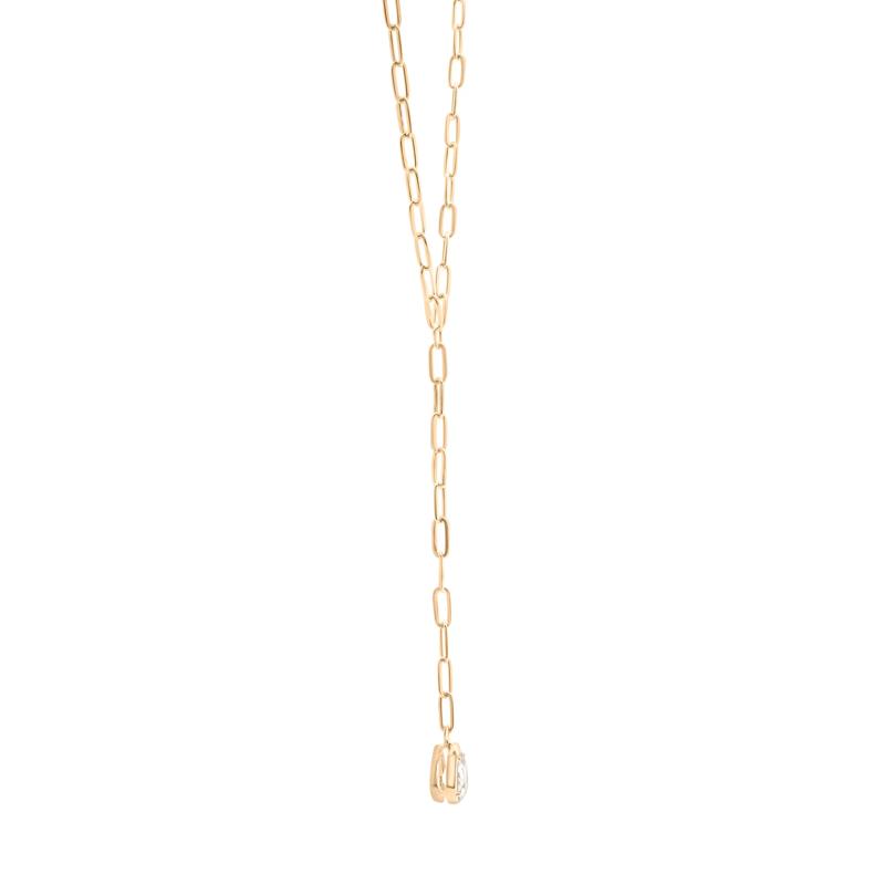 Lab-Created White Sapphire Lariat Necklace in Vermeil – Image 3 of 6