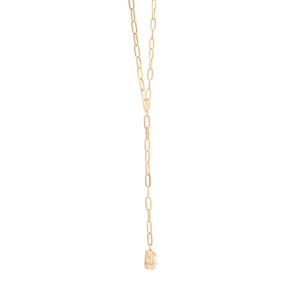 Lab-Created White Sapphire Lariat Necklace in Vermeil – Image 3 of 6