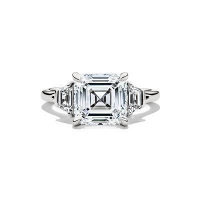 Bunny Lab Grown Diamond Asscher-Cut Engagement Ring in Platinum (4 1/2 ct. tw.)