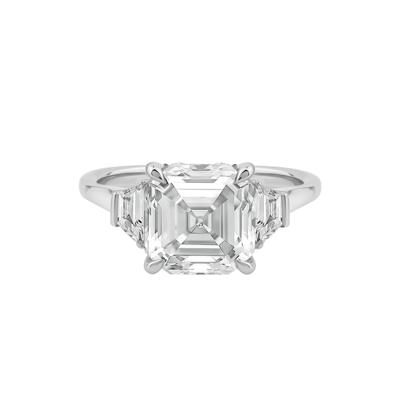 Bunny Lab Grown Diamond Asscher-Cut Engagement Ring in Platinum (4 1/2 ct. tw.)