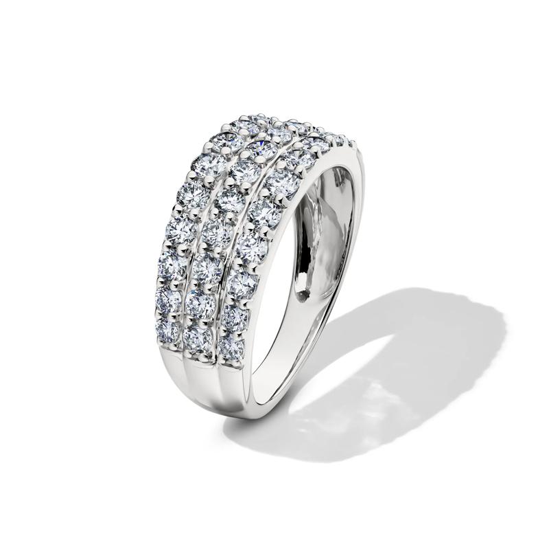 Lab Grown Diamond Three-Row Band in 10K White Gold &#40;1 1/2 ct. tw.&#41; – Image 4 of 4