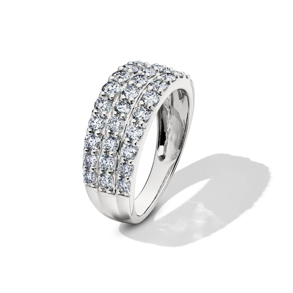Lab Grown Diamond Three-Row Band in 10K White Gold (1 1/2 ct. tw.) – Image 4 of 4