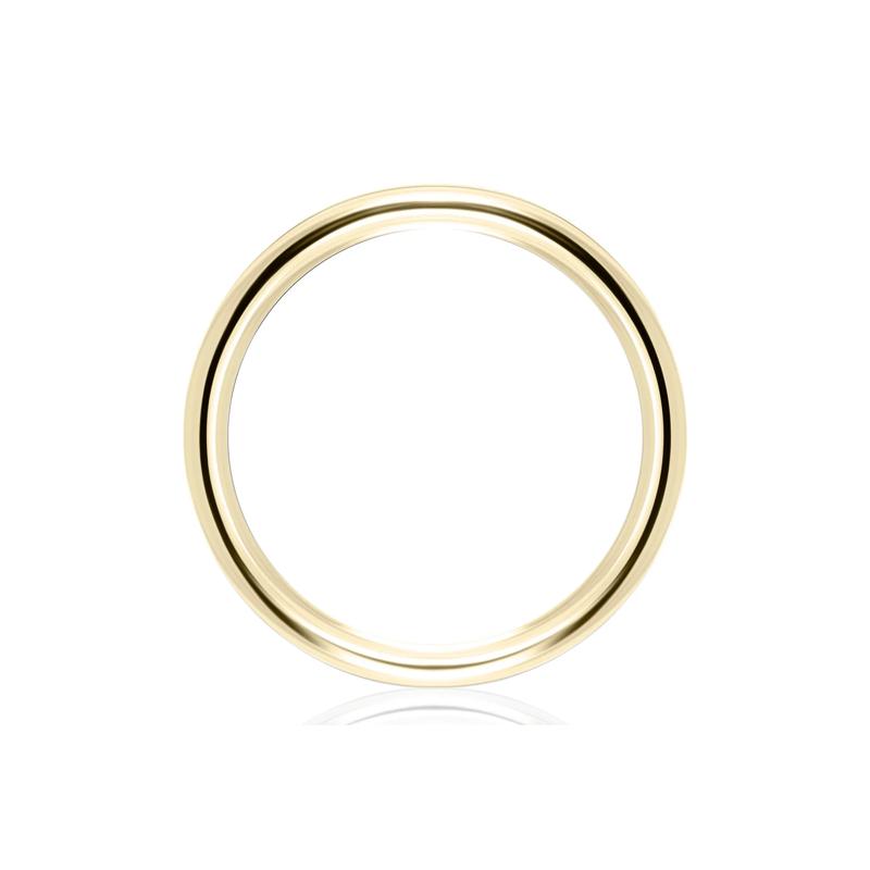 Flat Plain Wedding Band in 14K Yellow Gold, 5MM – Image 2 of 3