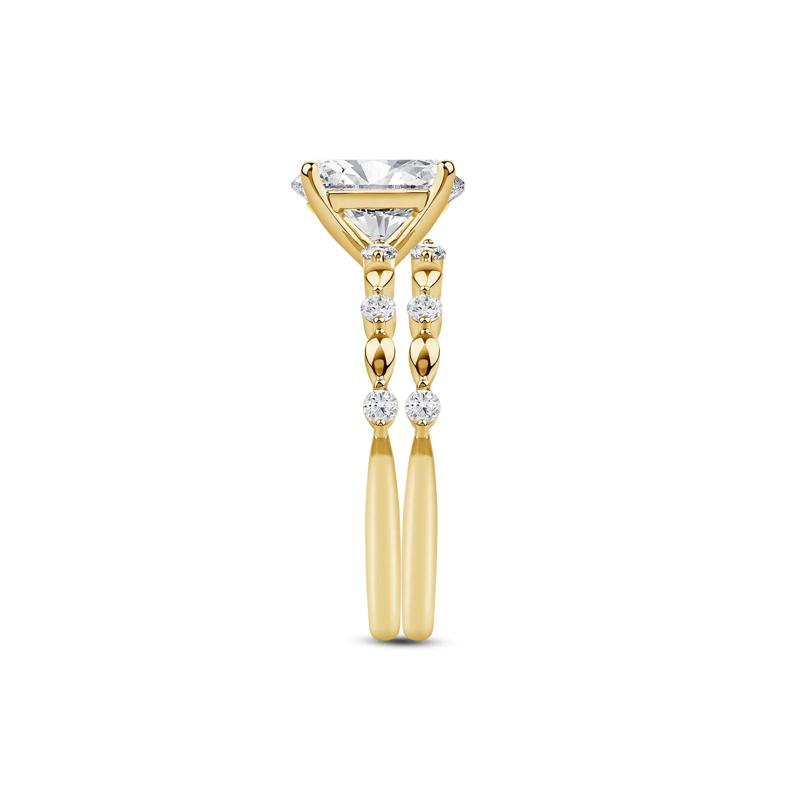 Lab Grown Diamond Semi-Mount Bridal Set in 14K Yellow Gold (1/3 ct. tw.) – Image 5 of 8