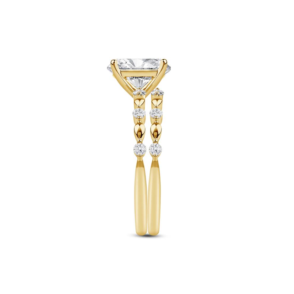 Lab Grown Diamond Semi-Mount Bridal Set in 14K Yellow Gold (1/3 ct. tw.) – Image 5 of 8