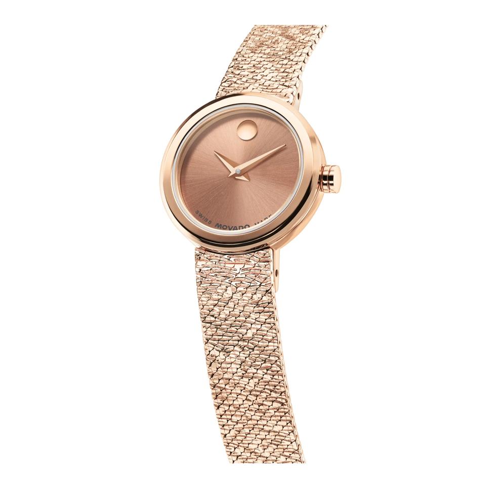 Ladies' Museum Velura Mini Watch in Rose-Tone Stainless Steel and Milanese Mesh  – Image 2 of 3