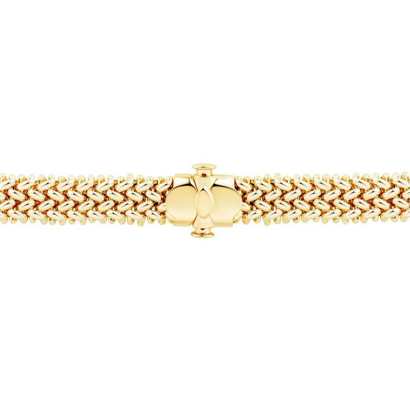 Rice Link Mesh Necklace in 14K Yellow Gold, 17&quot; – Image 2 of 2