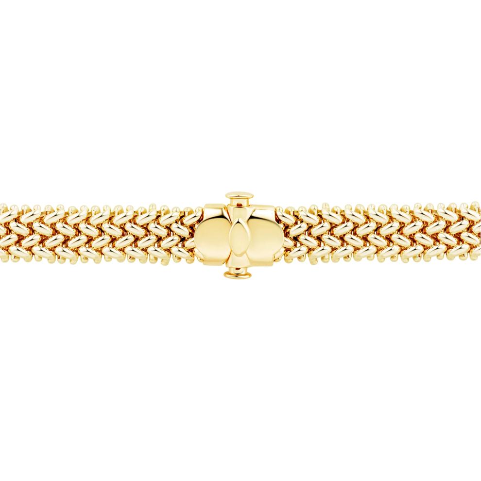 Rice Link Mesh Necklace in 14K Yellow Gold, 17" – Image 2 of 2