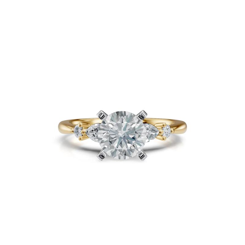  Diamond Semi-Mount Engagement Ring in 14K Yellow and White Gold &#40;1/5 ct. tw.&#41; &#40;Setting Only&#41; – Image 2 of 6