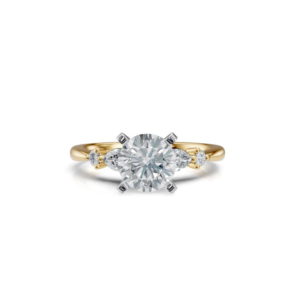  Diamond Semi-Mount Engagement Ring in 14K Yellow and White Gold (1/5 ct. tw.) (Setting Only) – Image 2 of 6