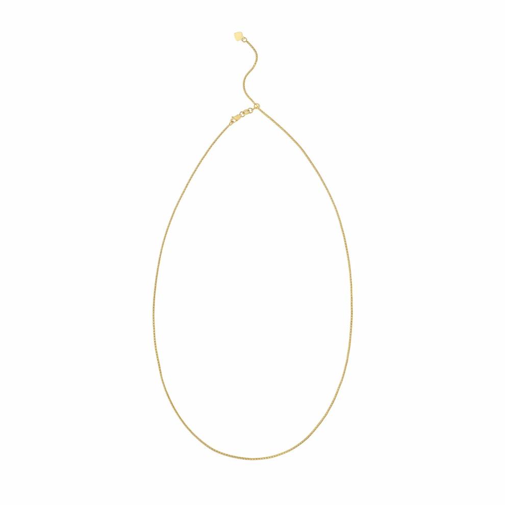 Adjustable Popcorn Chain in 10K Yellow Gold, 1.15mm, 22" – Image 2 of 3