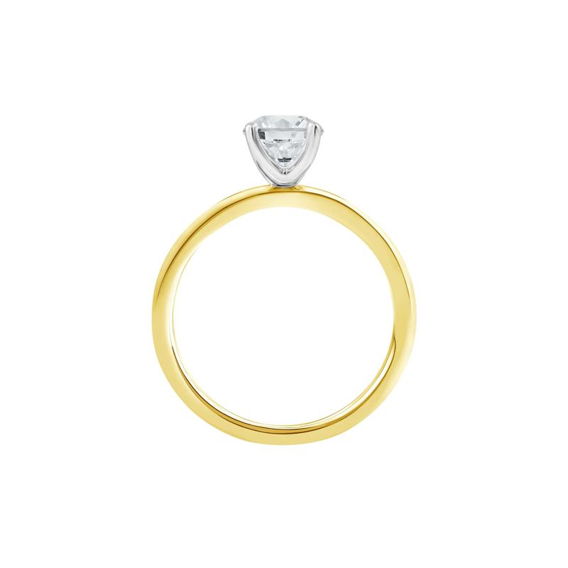 Diamond Round Solitaire Engagement Ring in 14K Yellow Gold &#40;1 ct.&#41; – Image 2 of 5