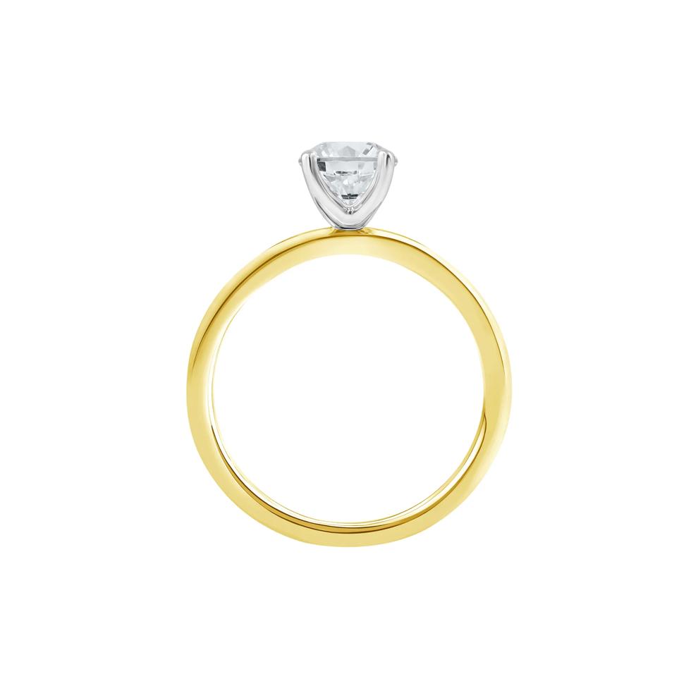 Diamond Round Solitaire Engagement Ring in 14K Yellow Gold (1 ct.) – Image 2 of 5