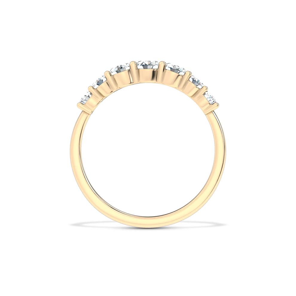 Lab Grown Diamond Graduated Seven-Stone Anniversary Band in 10K Yellow Gold (3/4 ct. tw.) – Image 2 of 4
