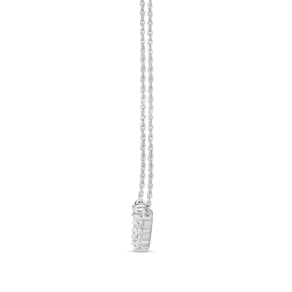 Lab Grown Graduated Diamond Necklace in 14K White Gold (1/2 ct. tw.) – Image 2 of 3