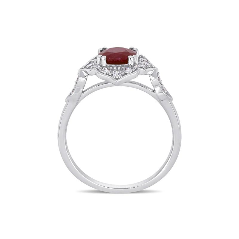 Ruby and Diamond Ring in 14K White Gold &#40;1/3 ct. tw.&#41; – Image 2 of 7