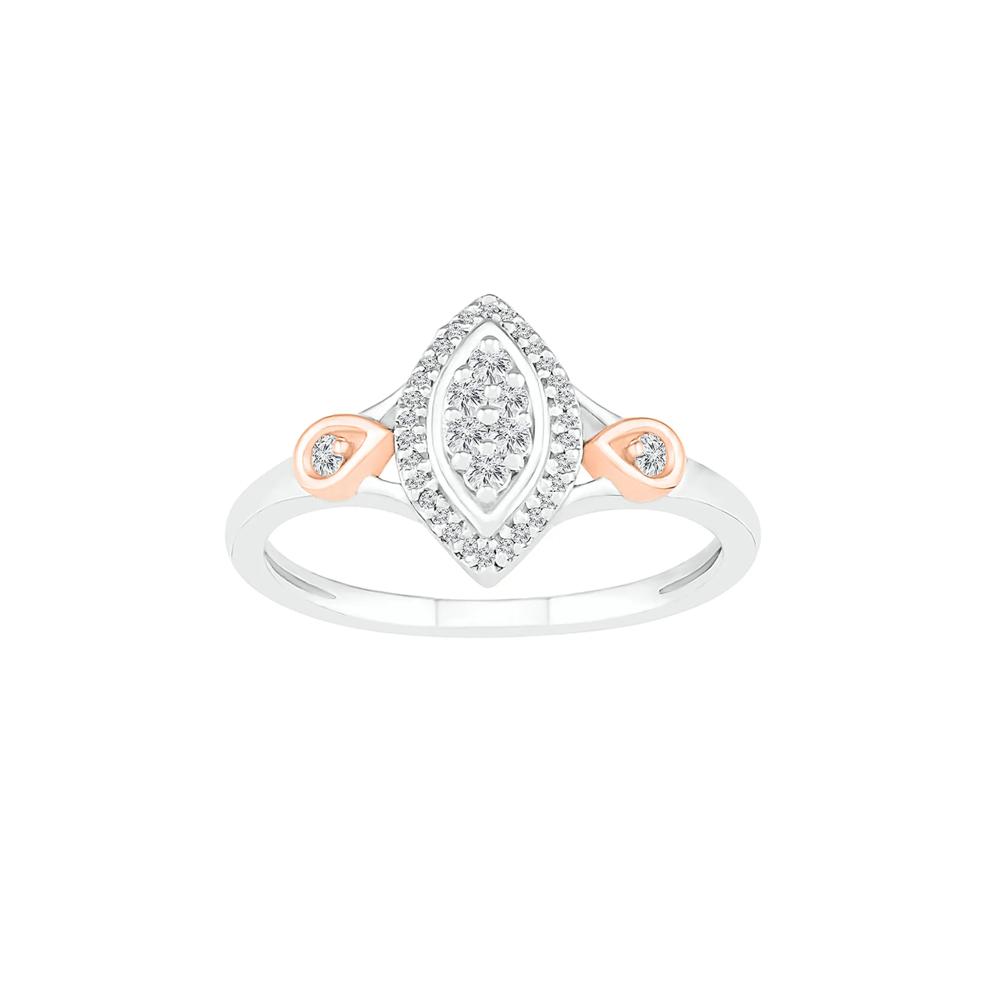 Marquise Diamond Cluster Promise Ring in Sterling Silver (1/7 ct. tw.) – Image 4 of 5