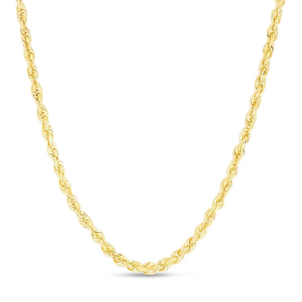 Diamond-Cut Solid Rope Chain in 14K Yellow Gold, 5MM, 22&rdquo; – Image 1 of 2