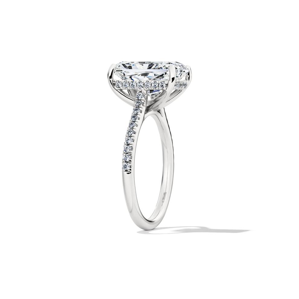 Lab Grown Radiant-Cut Engagement Ring in 14K White Gold (5 1/3 ct. tw.) – Image 3 of 4