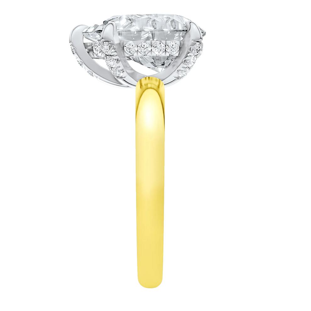 Tinsley Lab Grown Diamond Pear-Shaped Engagement Ring in 14K Yellow &amp; White Gold (3 1/5 ct. tw.) – Image 4 of 5