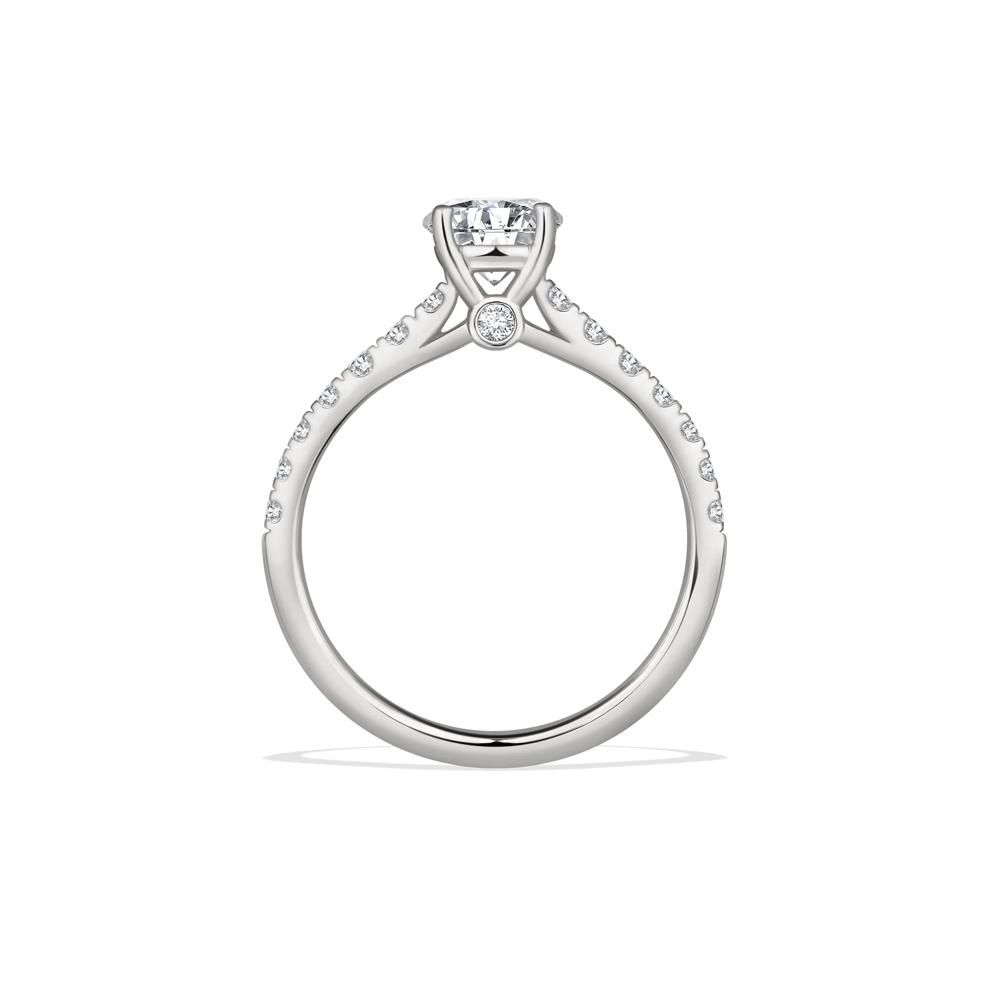 Lab Grown Diamond Round Center Engagement Ring in 10K White Gold (1 1/3 ct. tw.) – Image 2 of 4