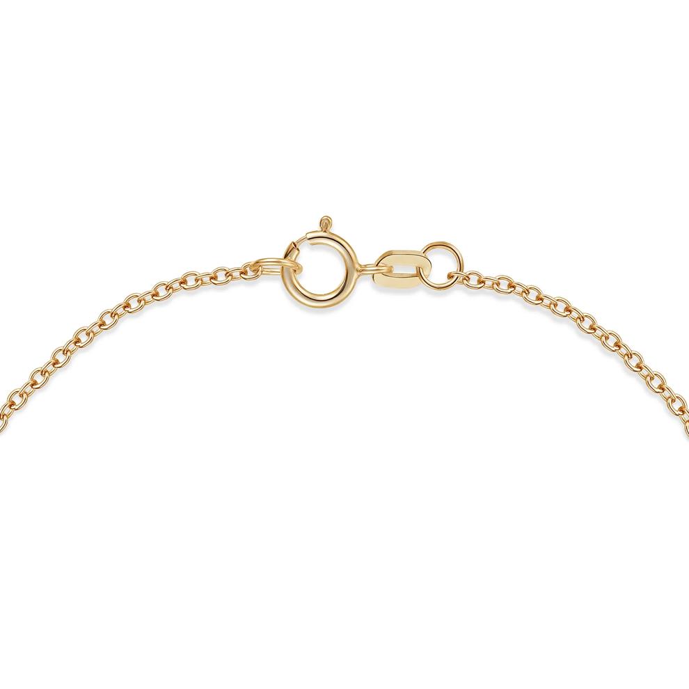 Emerald &amp; Diamond Accent Cross Pendant Necklace in 10K Yellow Gold – Image 2 of 4