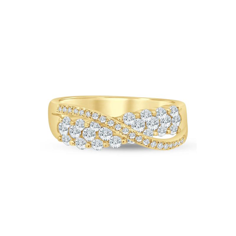 Diamond Flyover Ring in 10K Yellow Gold &#40;1 ct. tw.&#41; – Image 1 of 3