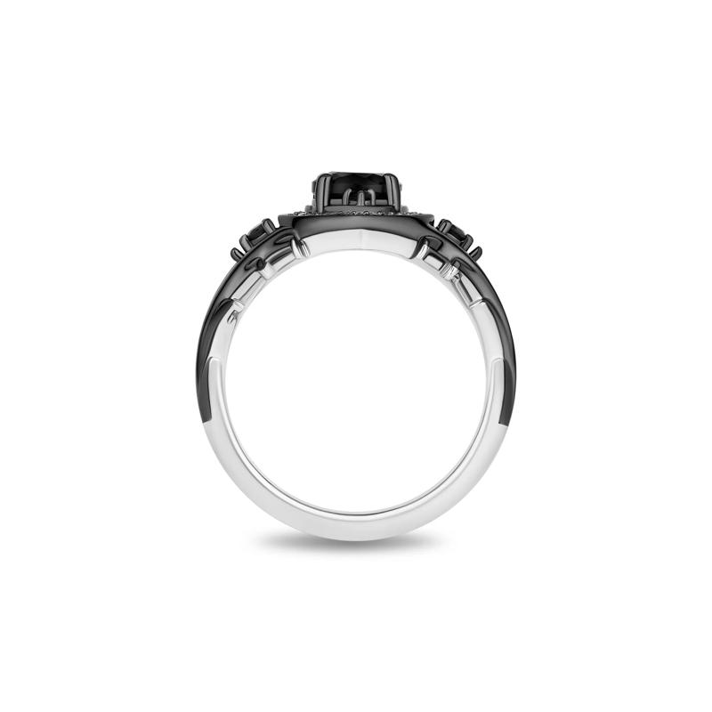 Maleficent Dyed Black Onyx and Diamond Ring in Sterling Silver – Image 2 of 4