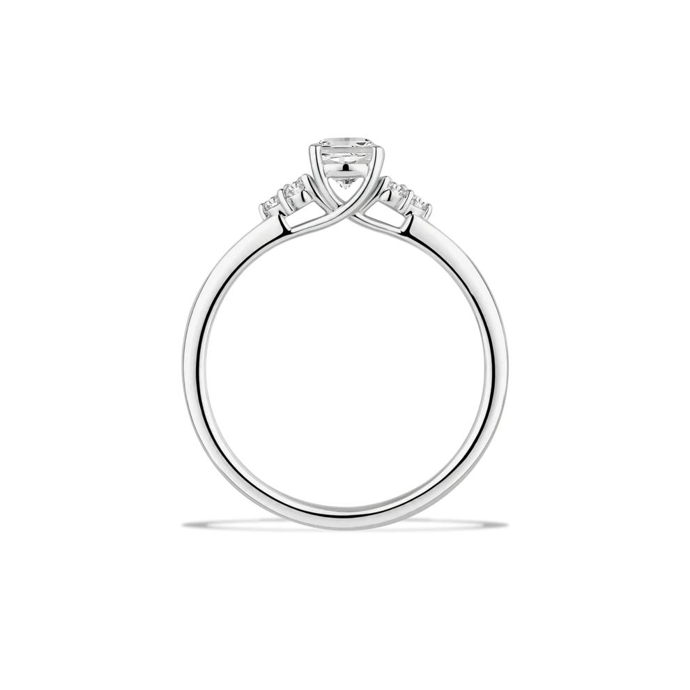 Diamond Oval Engagement Ring in 14K White Gold (5/8 ct. tw.) – Image 2 of 4
