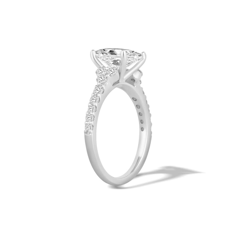 Lab Grown Diamond Princess-Cut Center Engagement Ring in 14K White Gold (2 ct. tw.) – Image 3 of 4