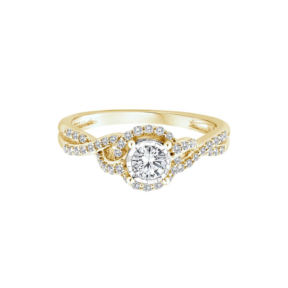 Lab Grown Diamond Promise Ring in 10K Yellow Gold (1/2 ct. tw.) – Image 1 of 3