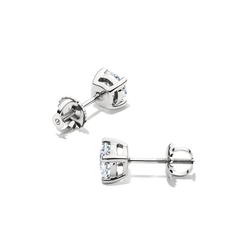 Lab Grown Diamond Stud Earrings in Platinum &#40;1 ct. tw.&#41; – Image 2 of 3