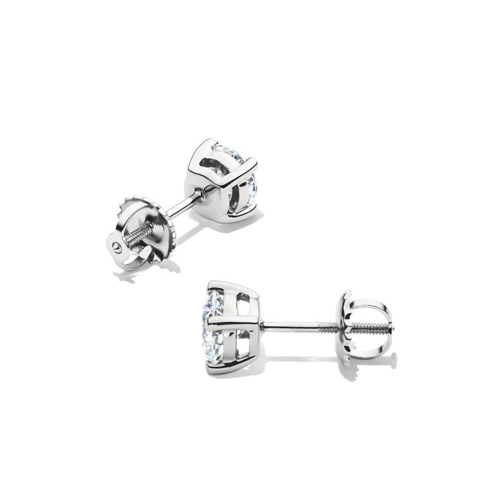 Lab Grown Diamond Stud Earrings in Platinum (1 ct. tw.) – Image 2 of 3