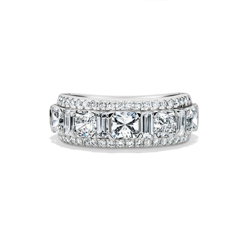 Lab Grown Diamond Multi-Row Anniversary Band in 14K White Gold (3 ct. tw.) – Image 1 of 4