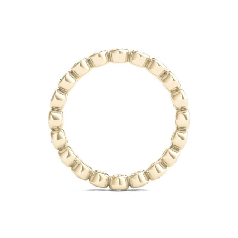 Round Lab Grown Diamond Bezel-Set Eternity Band in 14K Yellow Gold (1 ct. tw.) – Image 2 of 3