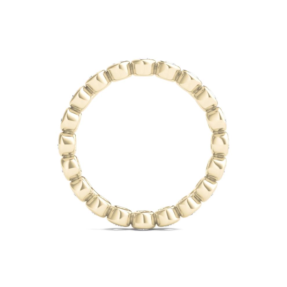 Round Lab Grown Diamond Bezel-Set Eternity Band in 14K Yellow Gold (1 ct. tw.) – Image 2 of 4