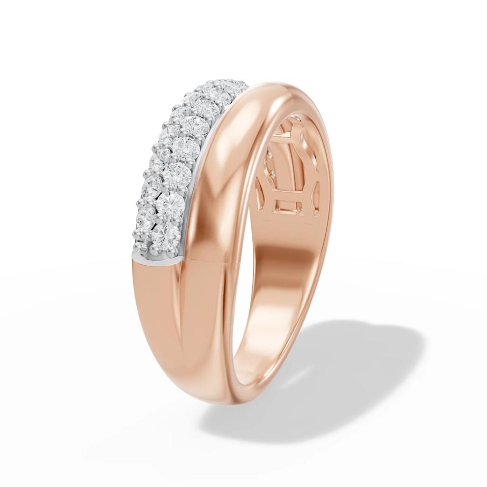 Lab Grown Diamond Double Row Band in 10K Rose Gold (1/2 ct. tw.) – Image 4 of 4