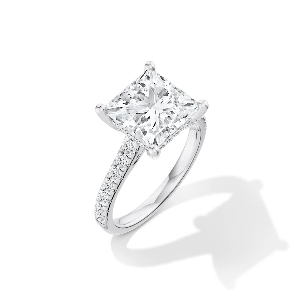 Noreen Lab Grown Diamond Princess-Cut Center Engagement Ring in Platinum (4 1/2 ct. tw.) – Image 4 of 4