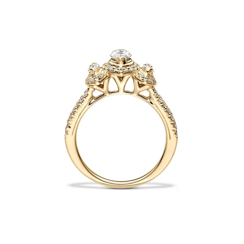Lab Grown Diamond Marquise Engagement Ring in 10K Yellow Gold &#40;1 ct. tw.&#41; – Image 2 of 4
