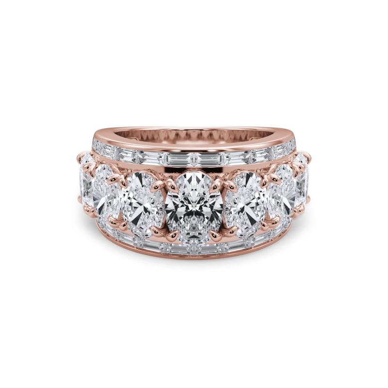 Lab Grown Diamond Multi-Row Anniversary Band in 14K Rose Gold &#40;6 ct. tw.&#41; – Image 1 of 4